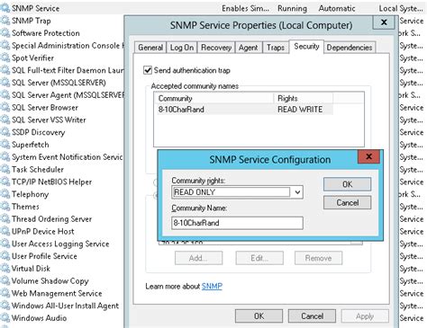 Snmp activer windows server 2012
